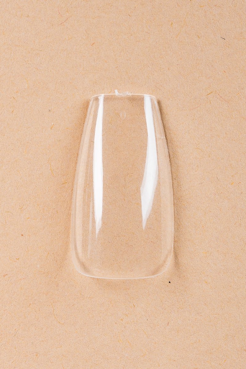 5 x Coffin/Ballerina Medium Clear Tips