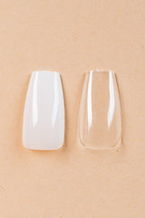 5 x Coffin/Ballerina Medium Clear Tips