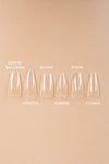 5 x Coffin/Ballerina Medium Clear Tips