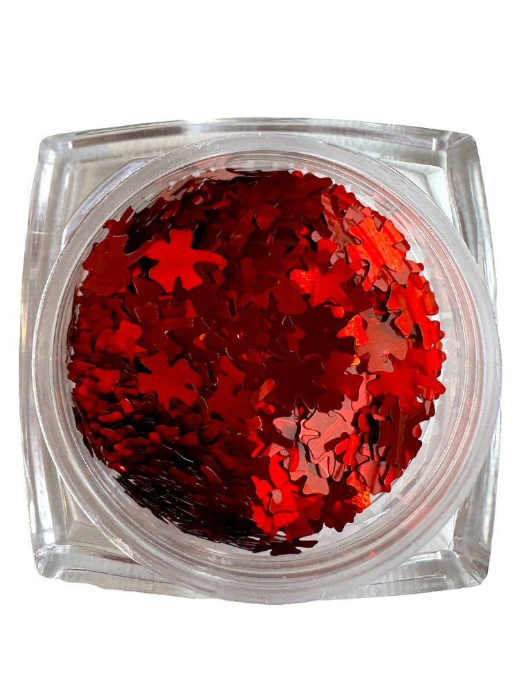 Glitter - Rot Kleeblattform – Nail Art von Nailster