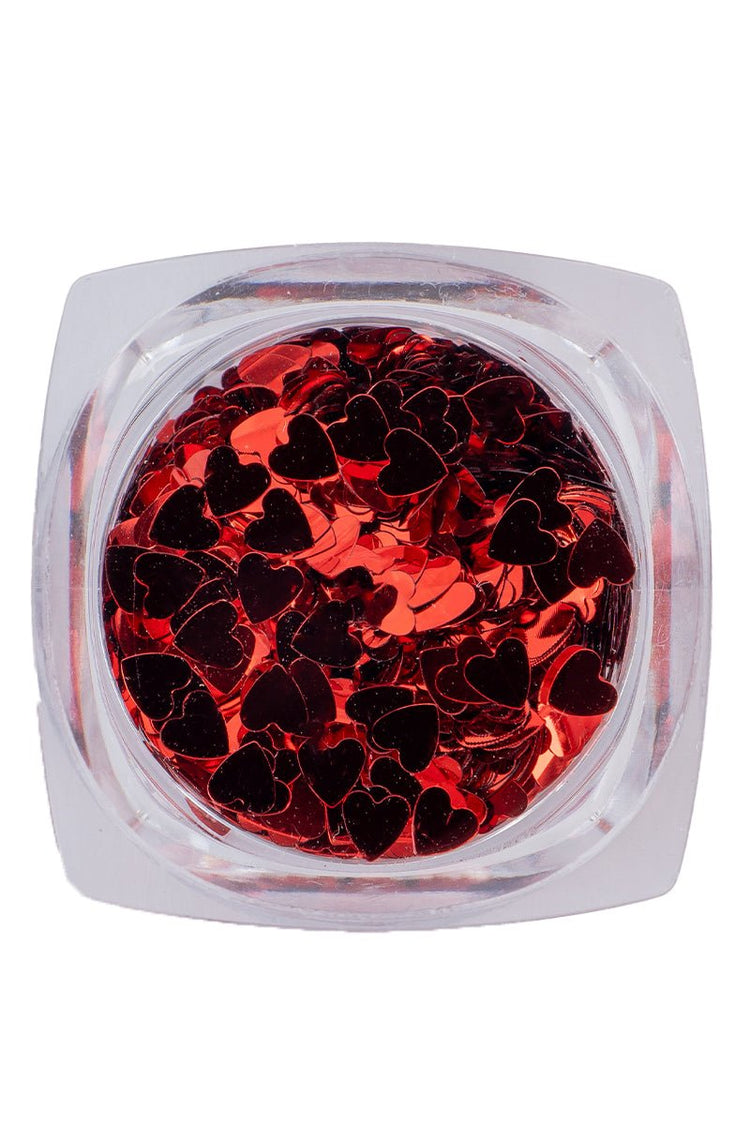 Glitter - Red Heart-Shaped