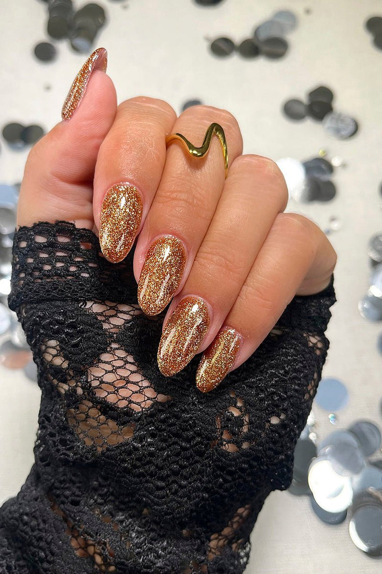 Golden Glitter · 449 – Liquid Builder Gel von Nailster, Bild 3