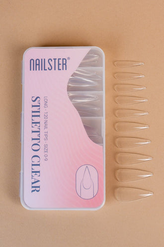 Stiletto Long Clear Tips